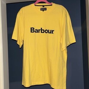 Barbour XXL men’s yellow crew neck t shirt never worn‎